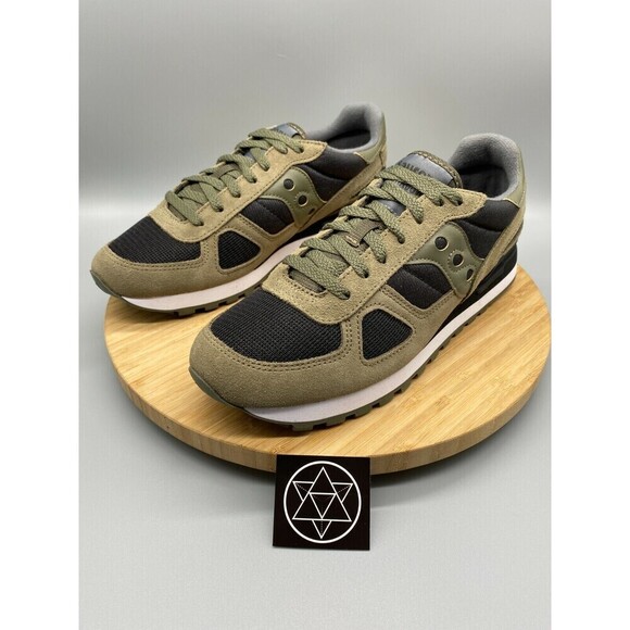 Saucony Shadow Shoes Mens 8.5 Green Black Running Sneakers Trainer Low - Picture 6 of 12